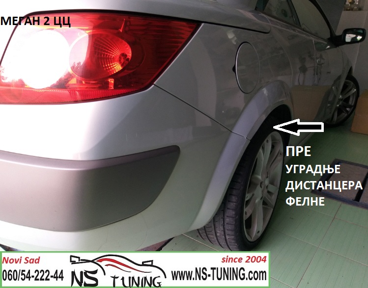 renault megane 4x100 distanceri felne sigurnosni srafovi 12x1.5 ugradnja novi sad tuning